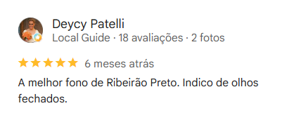 Avaliação de Deycy Patelli no Google