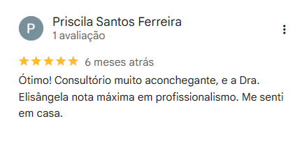 Avaliação de Priscila Santos Ferreira no Google