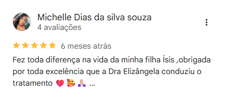 Avaliação de Michelle Dias da Silva Souza no Google